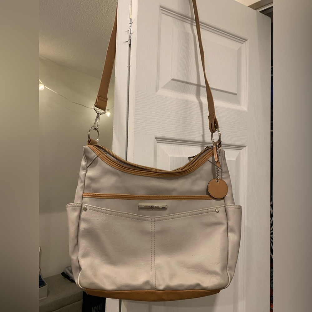 Rosetti Cream and Tan Shoulder Bag